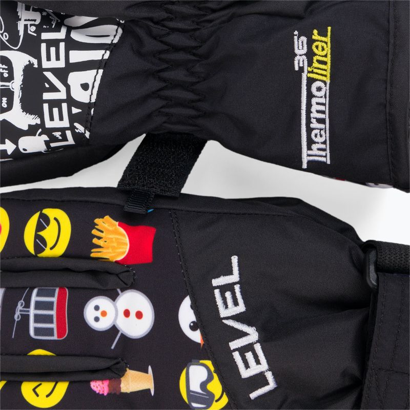 Level Junior Kinder-Skihandschuhe schwarz 4152 4
