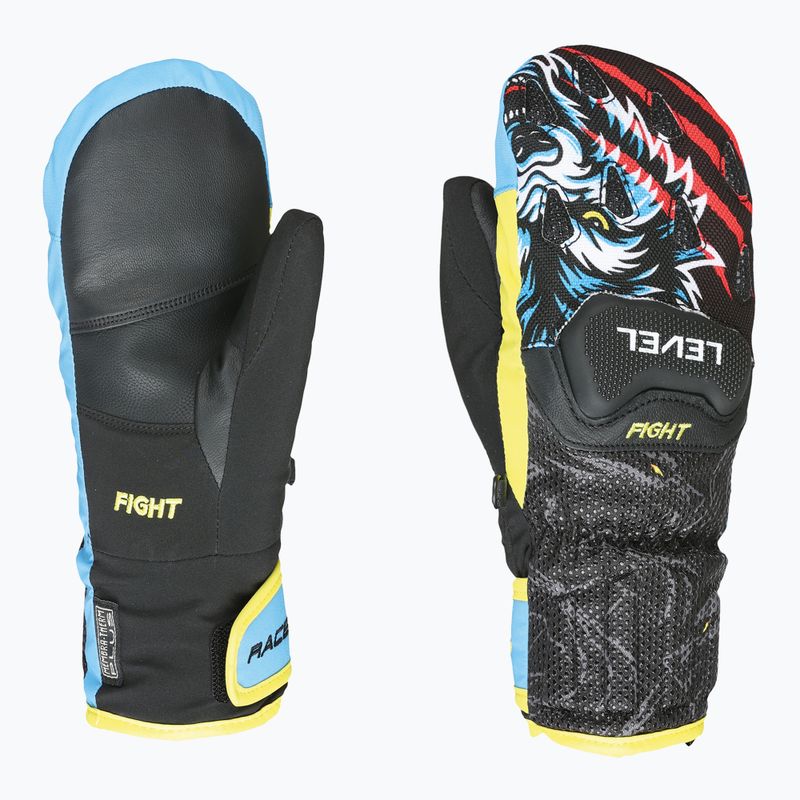 Kinder Skihandschuhe Level Race Jr Mitt black/yellow