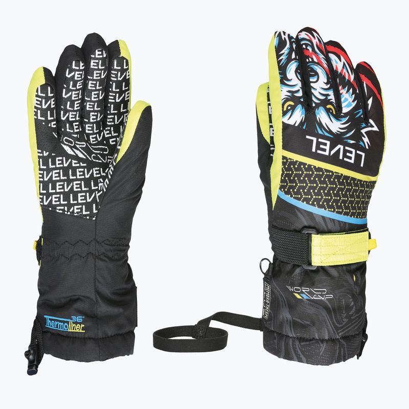 Kinder Snowboardhandschuhe Level Junior ninja black