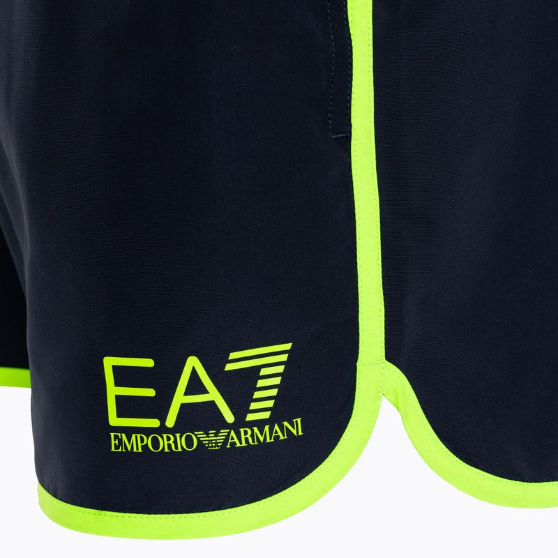 Badeshorts Herren EA7 Emporio Armani Water Sports Core Piping blu navy/fluo lime 3