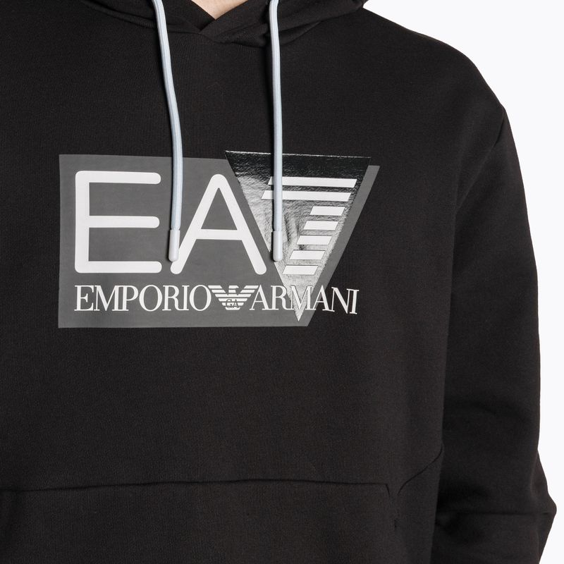 Herren Hoodie Sweatshirt EA7 Emporio Armani Train Visibility Hoodie black 3