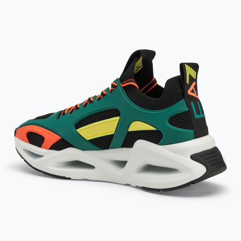Schuhe EA7 Emporio Armani Infinity Cage black/ evergreen/ orange fluo 3