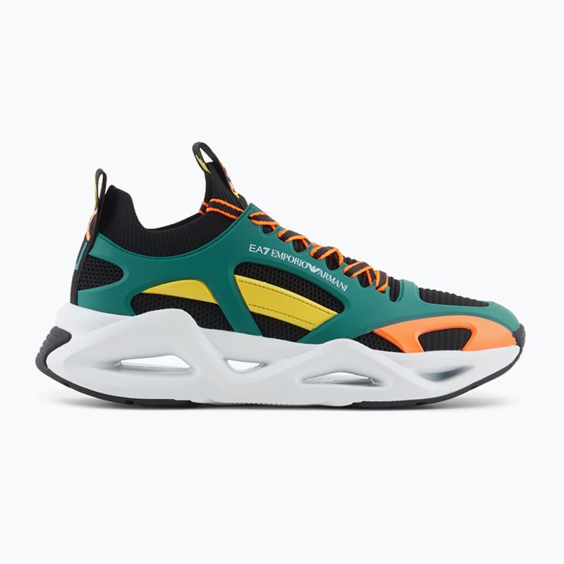 Schuhe EA7 Emporio Armani Infinity Cage black/ evergreen/ orange fluo 9