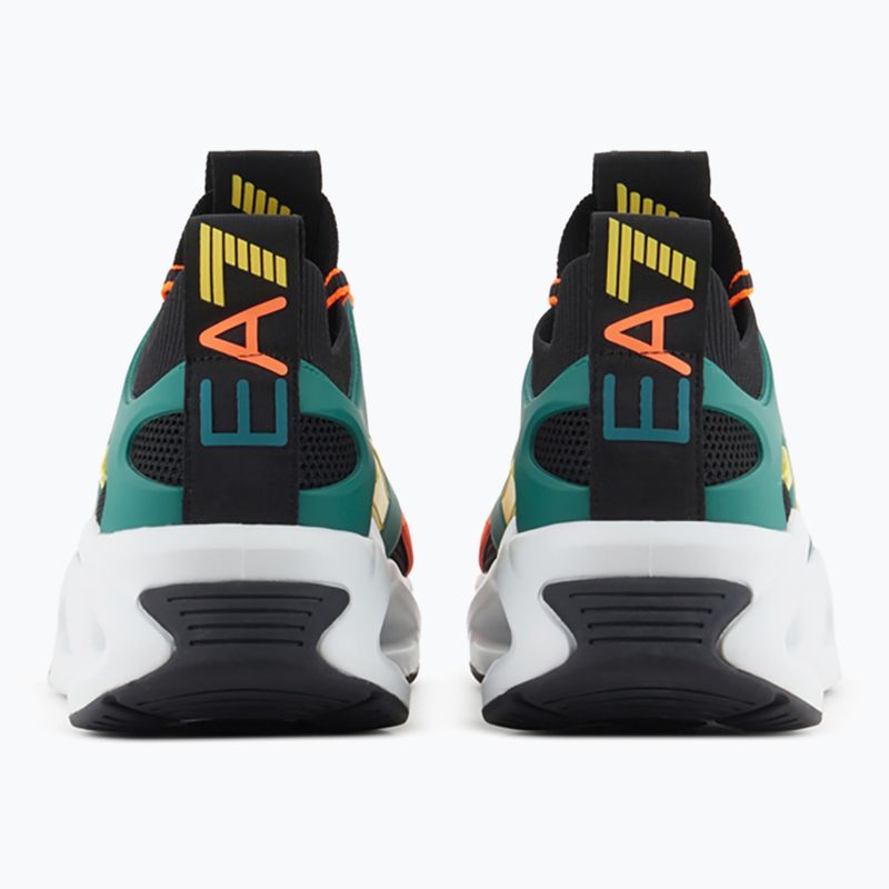 Schuhe EA7 Emporio Armani Infinity Cage black/ evergreen/ orange fluo 10