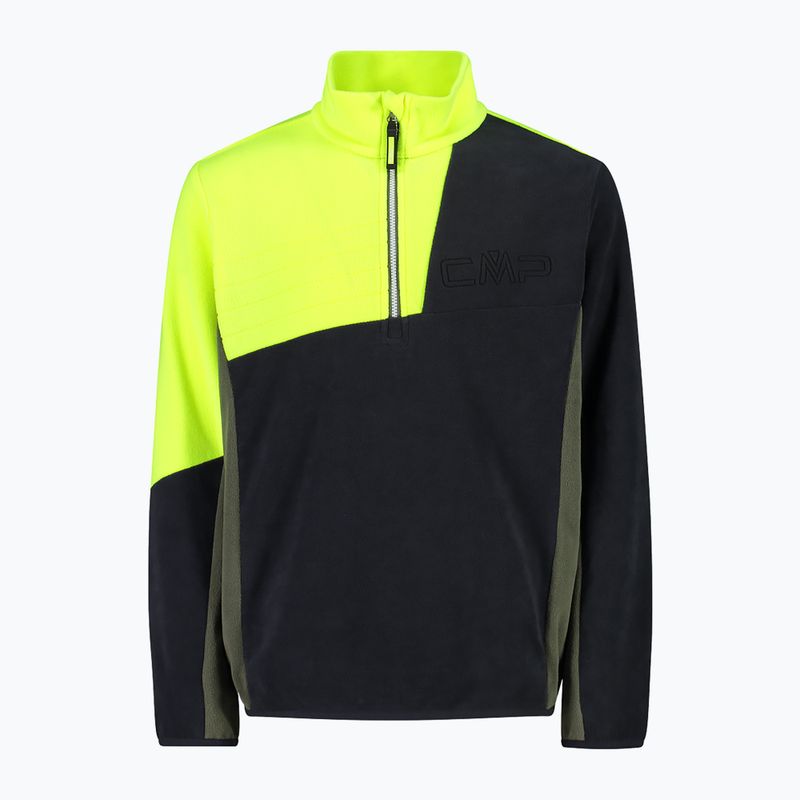 Ski Sweatshrit Hoodie Kinder CMP 33G1204 antracite / yellow fluo