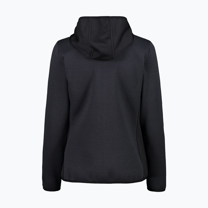 Damen Sweatshirt Hoodie Pullover CMP 34H2876 antracite/ nero 2