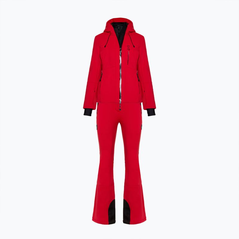 Skiset EA7 Emporio Armani Ski Kitzbuhel Softshell Tris Jacke + Hose + Weste salsa