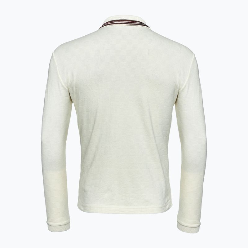 Herren EA7 Emporio Armani Golf Pro Polo Check silberne Birke Longsleeve 2