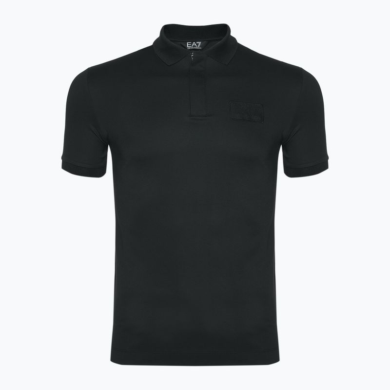Herren EA7 Emporio Armani Zug Lux Polo Modal schwarzes T-shirt