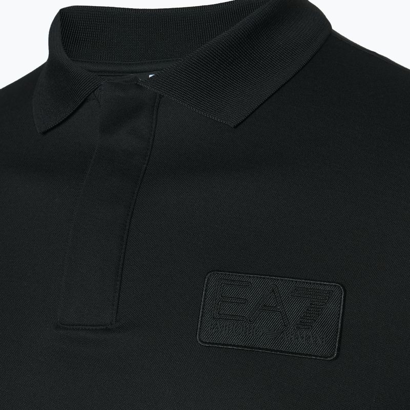 Herren EA7 Emporio Armani Zug Lux Polo Modal schwarzes T-shirt 3
