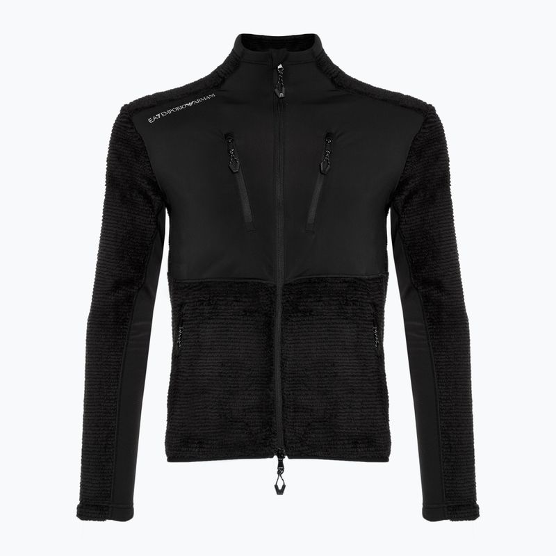 Ski Sweatshirt Hoodie Herren EA7 Emporio Armani Ski Cortina Polarfleece T-Top black
