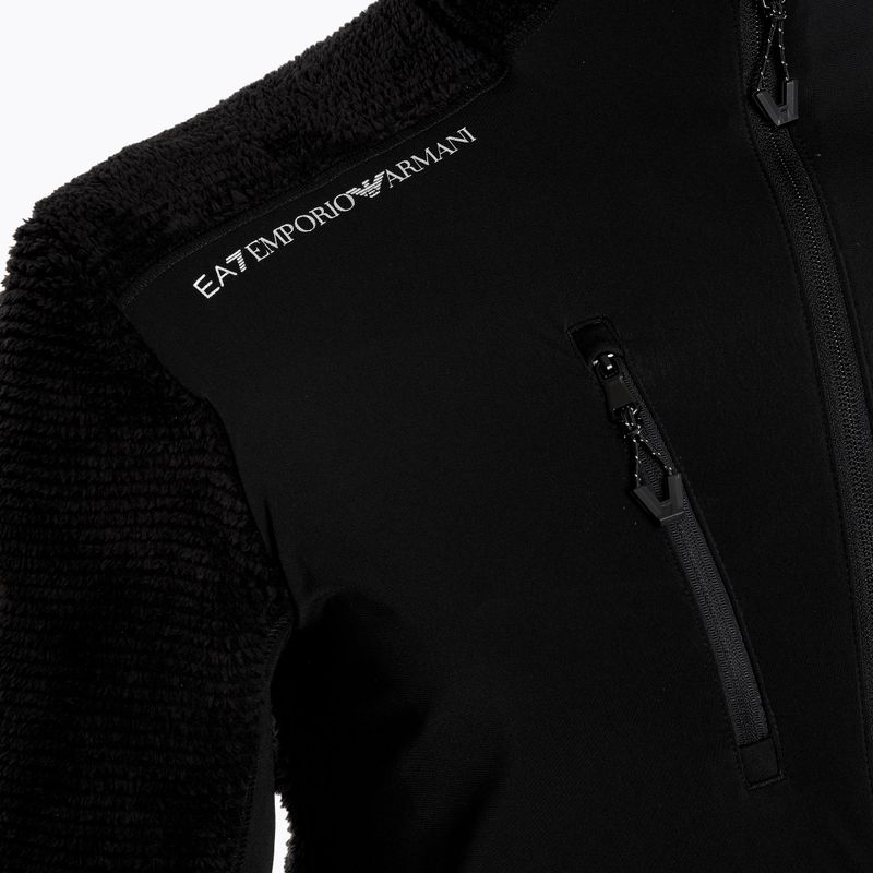 Ski Sweatshirt Hoodie Herren EA7 Emporio Armani Ski Cortina Polarfleece T-Top black 3