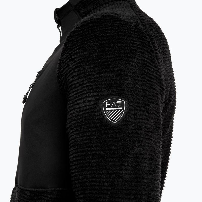 Ski Sweatshirt Hoodie Herren EA7 Emporio Armani Ski Cortina Polarfleece T-Top black 4