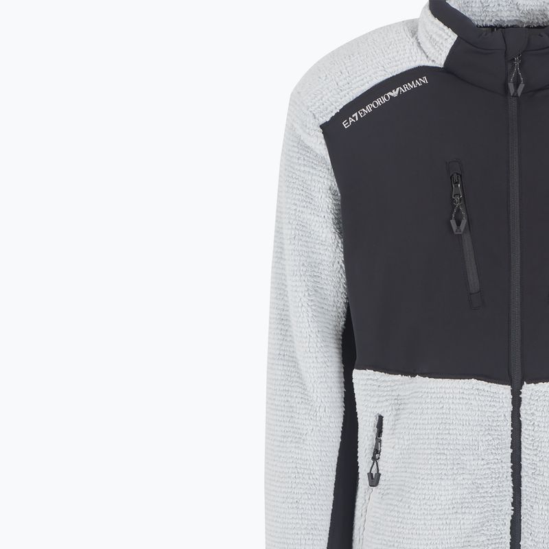 Ski Sweatshirt Hoodie Herren EA7 Emporio Armani Ski Cortina Polarfleece T-Top quiet gray 3