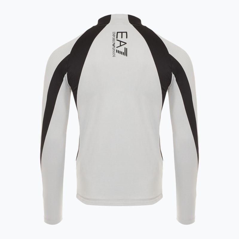 Ski Sweatshirt Hoodie Herren EA7 Emporio Armani Ski St. Moritz Powerstretch T-Top quiet gray 2