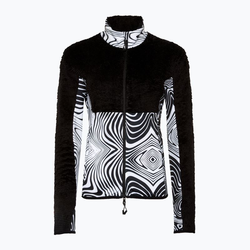 Damen Skisweatshirt EA7 Ski Kitzbuhel Polarfleece T-Top fancy zebra