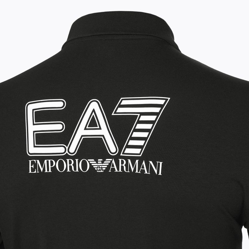 Herren EA7 Emporio Armani Zug Sichtbarkeit Polo schwarz 4