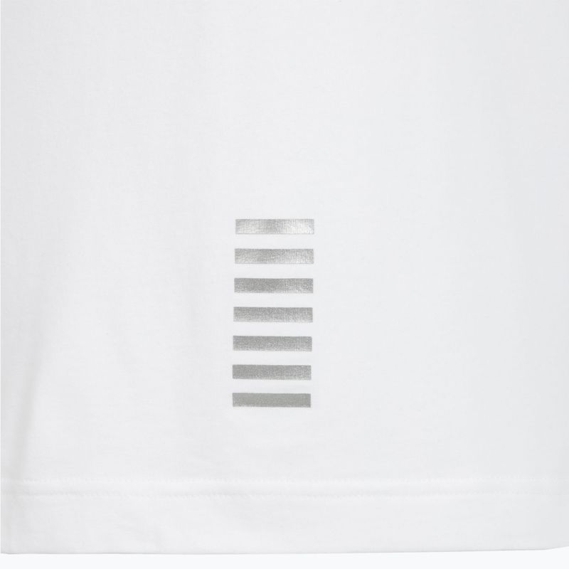 Herren EA7 Emporio Armani Core Identity Polo Shirt weiß / silbernes Logo 5