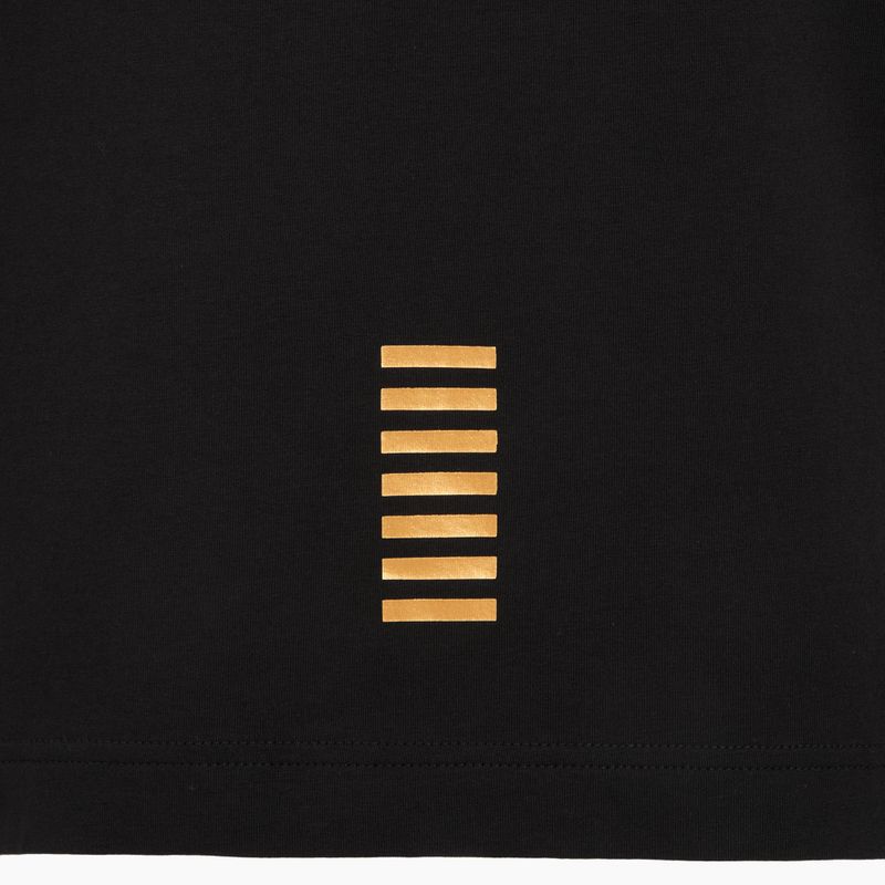 Herren EA7 Emporio Armani Core Identity Poloshirt schwarz / goldfarbenes Logo 4