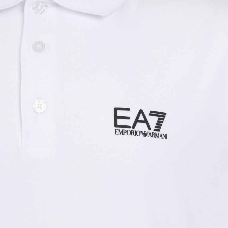 Herren EA7 Emporio Armani Core Identity Poloshirt weiß 3