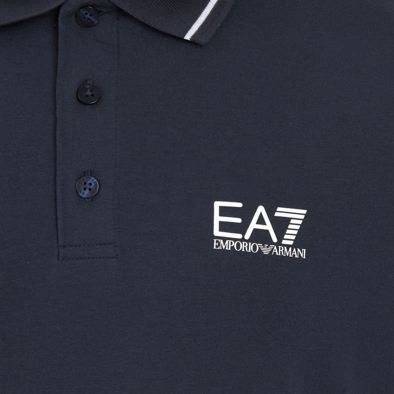 Herren EA7 Emporio Armani Core Identity Piqué Poloshirt armani blau 3