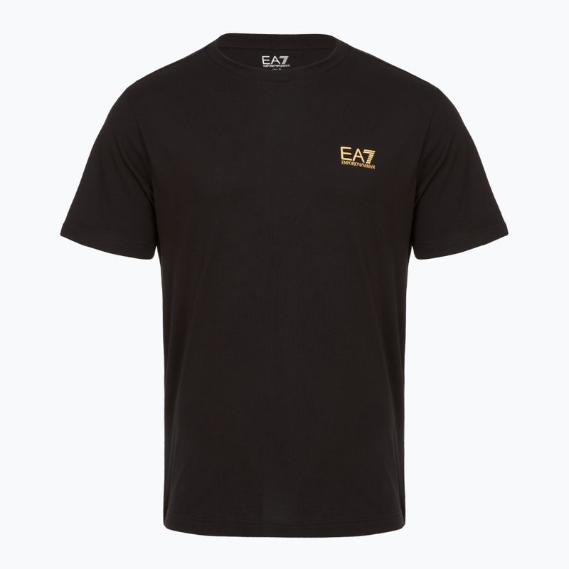 Herren EA7 Emporio Armani Pima Baumwolle Core Identity T-Shirt schwarz