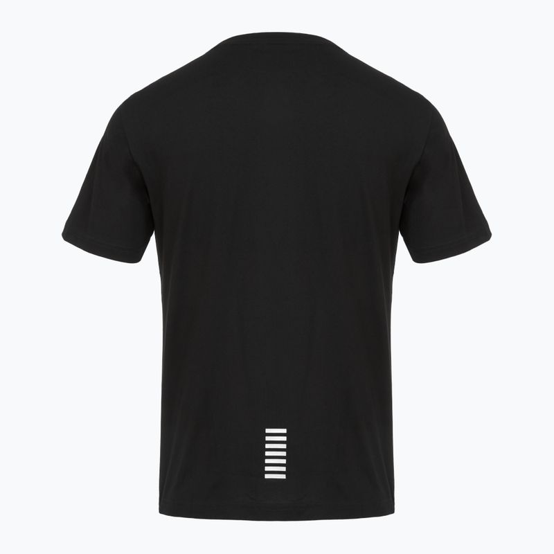 Herren EA7 Emporio Armani Pima Baumwolle Core Identity T-Shirt schwarz 2