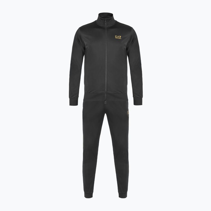 Herren EA7 Emporio Armani Technisches Gewebe Core Identity Trainingsanzug FZ schwarz