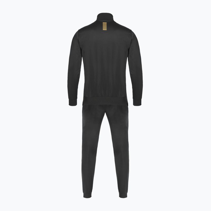 Herren EA7 Emporio Armani Technisches Gewebe Core Identity Trainingsanzug FZ schwarz 2