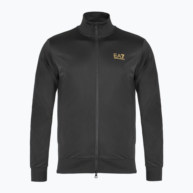 Herren EA7 Emporio Armani Technisches Gewebe Core Identity Trainingsanzug FZ schwarz 3
