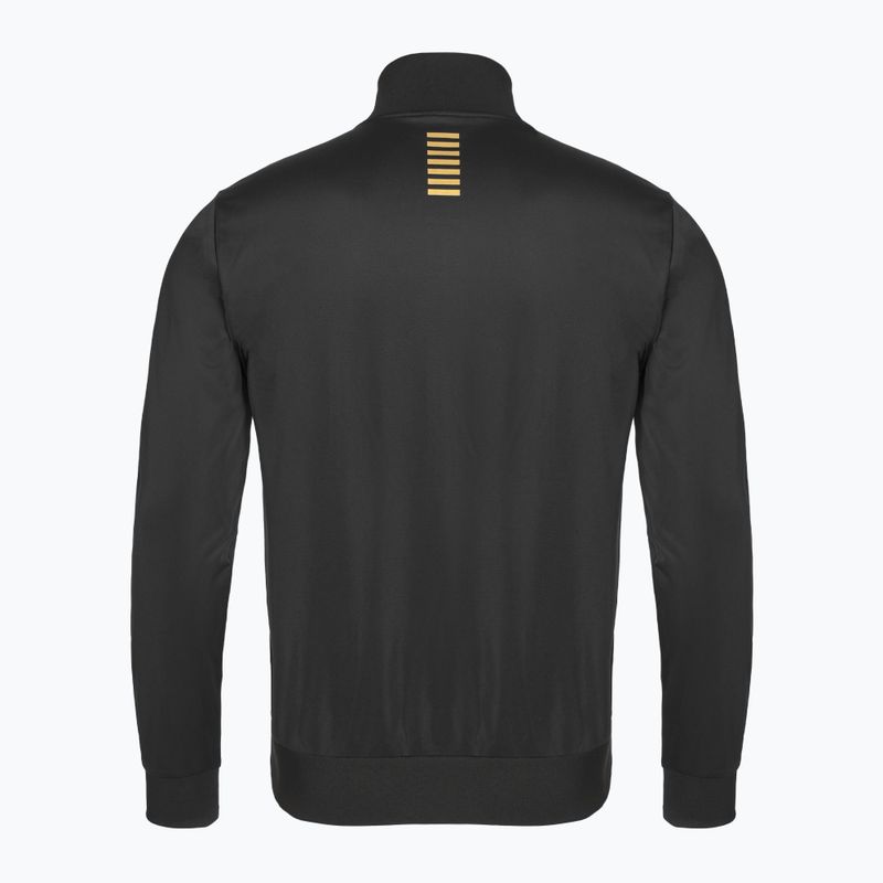 Herren EA7 Emporio Armani Technisches Gewebe Core Identity Trainingsanzug FZ schwarz 4