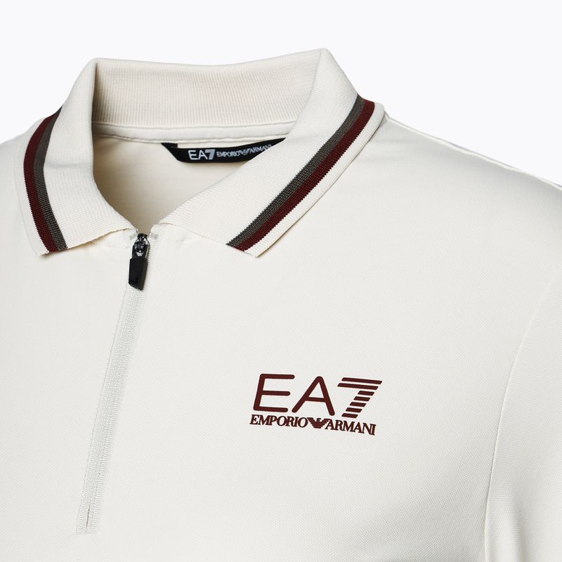 Damen EA7 Emporio Armani Golf Pro Polo silberne Birke Longsleeve 3