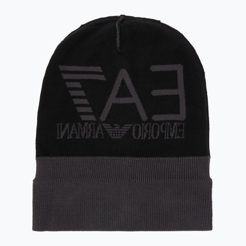 EA7 Emporio Armani Berg Sichtbarkeit Beanie armani blau / Asphalt Wintermütze 4