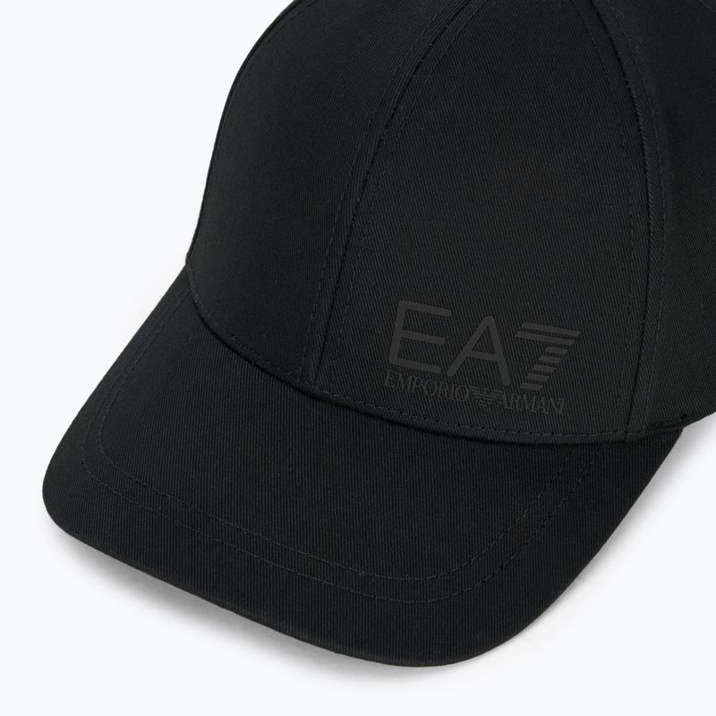 EA7 Emporio Armani TrainCore IdentityLogo Baseballkappe schwarz / schwarz 3
