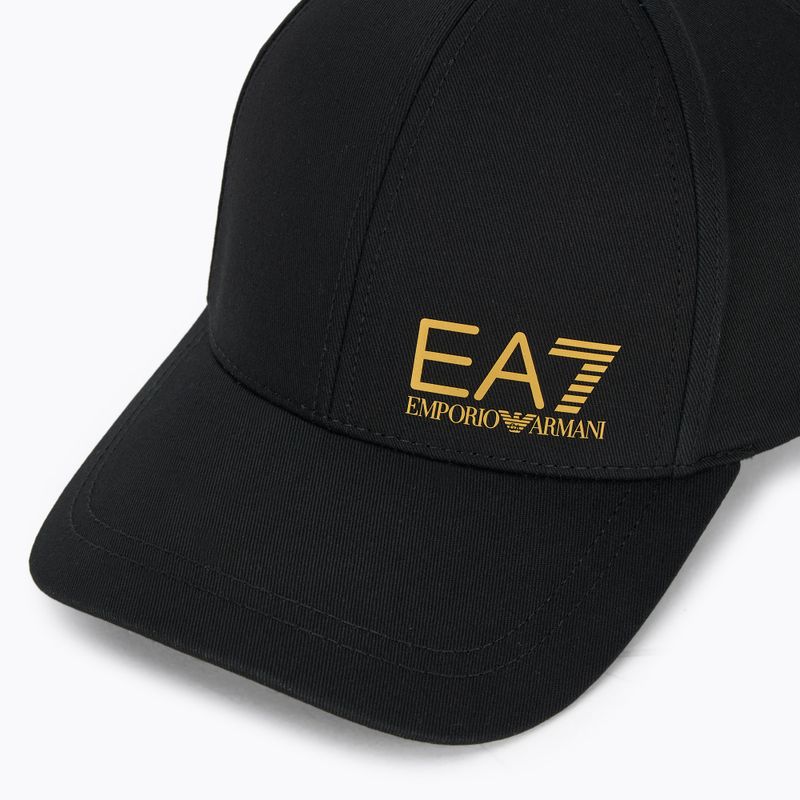 EA7 Emporio Armani TrainCore IdentityLogo Baseballkappe schwarz / gold 3