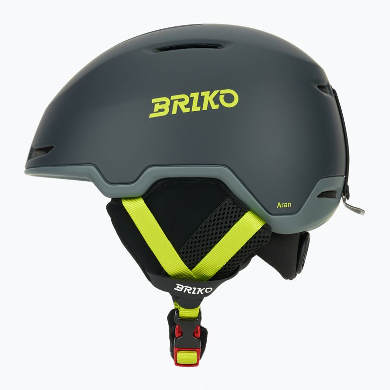 Skihelm Briko Aran matt shark gray/light gray/electric lime 3