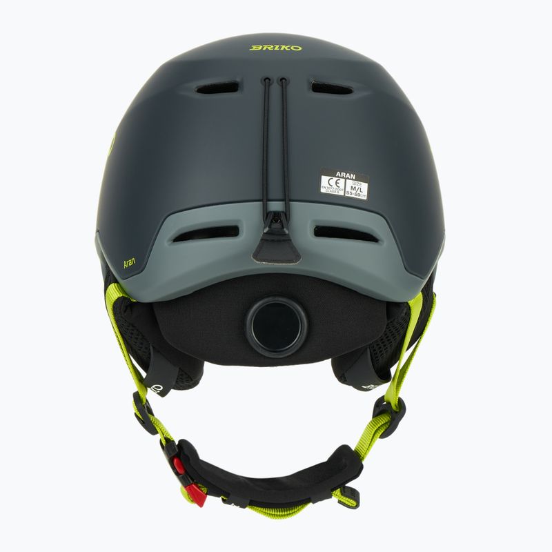 Skihelm Briko Aran matt shark gray/light gray/electric lime 4