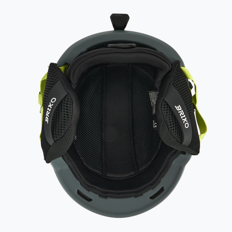 Skihelm Briko Aran matt shark gray/light gray/electric lime 5