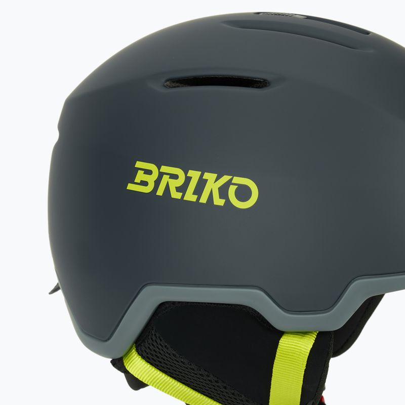 Skihelm Briko Aran matt shark gray/light gray/electric lime 7