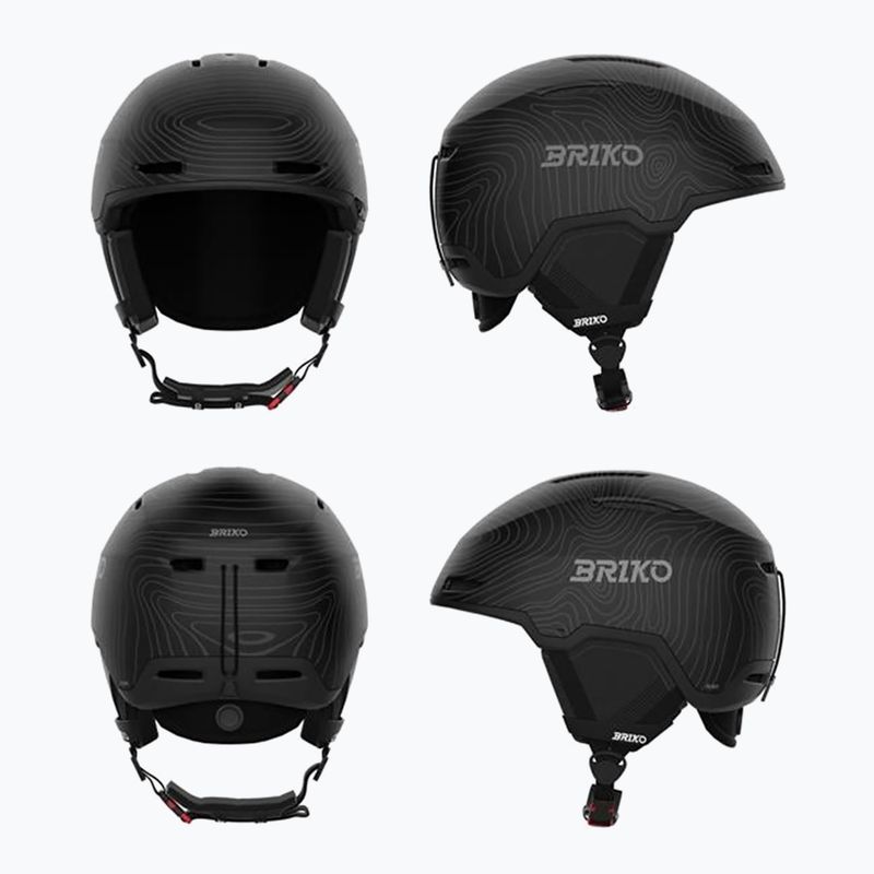 Skihelm Briko Aran matt black/abbey gray 10