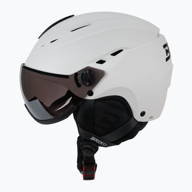Skihelm Briko Elio Visor matte white/black 3