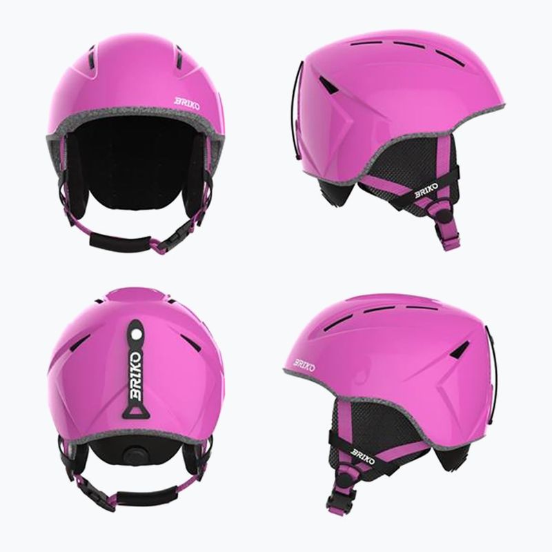 Kinder-Skihelm Briko Makalu Jr shiny pink/white