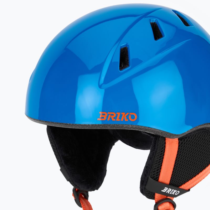 Kinder-Skihelm Briko Makalu Jr shiny lochmara blue/pomegranate red 7