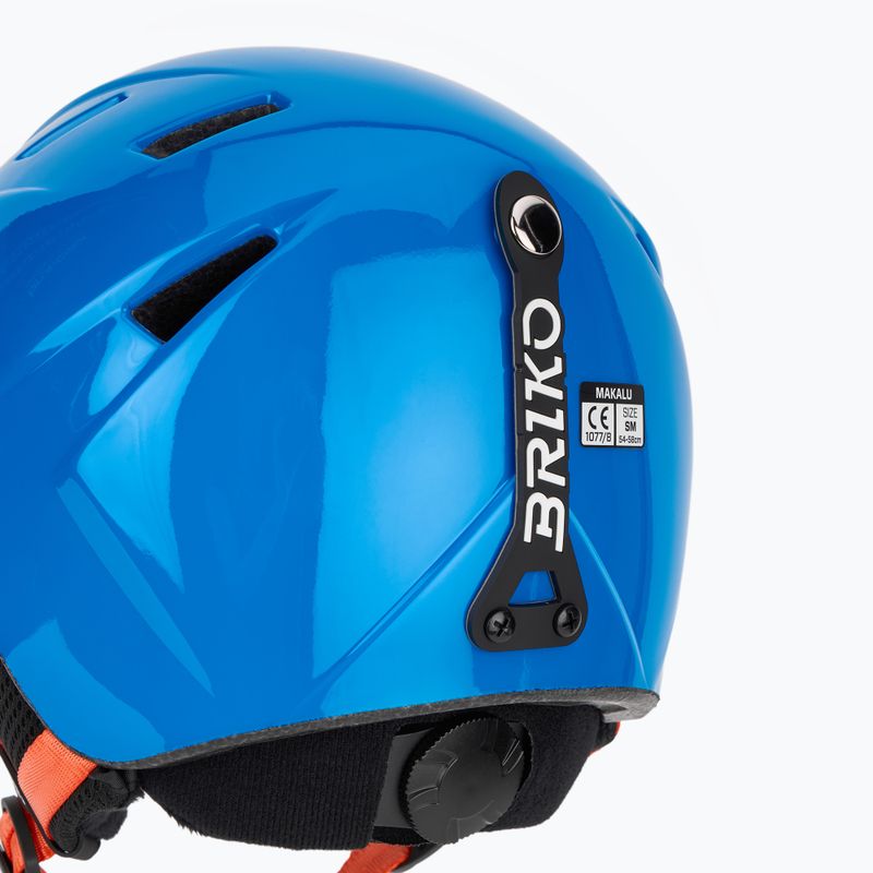 Kinder-Skihelm Briko Makalu Jr shiny lochmara blue/pomegranate red 8