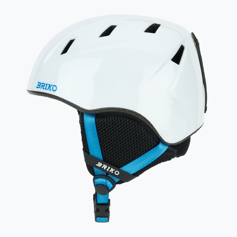 Kinder-Skihelm Briko Makalu Jr shiny white/lochmara blue 3