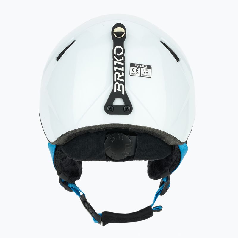 Kinder-Skihelm Briko Makalu Jr shiny white/lochmara blue 4