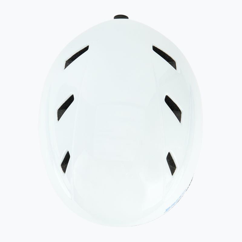 Kinder-Skihelm Briko Makalu Jr shiny white/lochmara blue 6