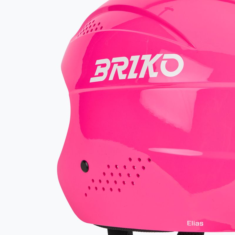 Kinder-Skihelm Briko Elias Jr shiny neon pink 8
