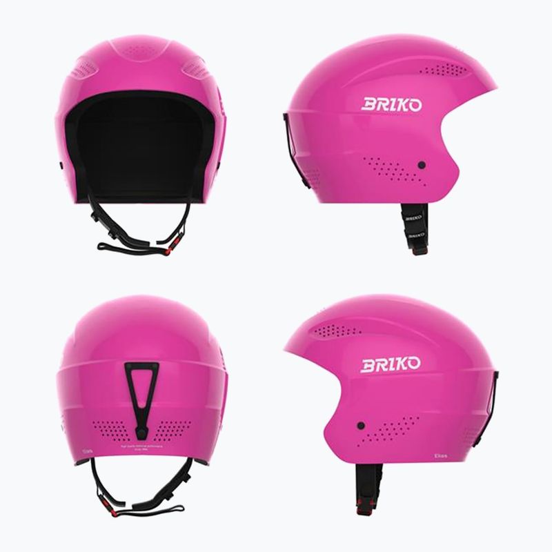 Kinder-Skihelm Briko Elias Jr shiny neon pink
