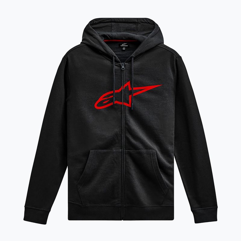 Herren Alpinestars Ageless II Zip Hoodie schwarz/rot